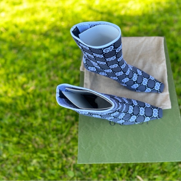 Gucci GG knit Pointy Toe Boots - Picture 4 of 7